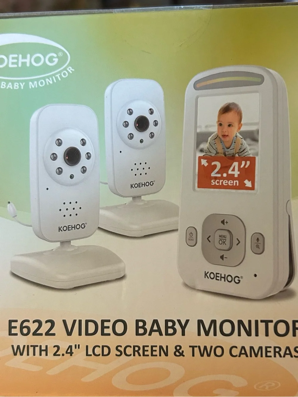 NEW Koehog White 2-Camera Video Baby Monitor System